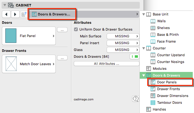 Archicad 22 How To Configure Cabinet Door Panels Cadimage